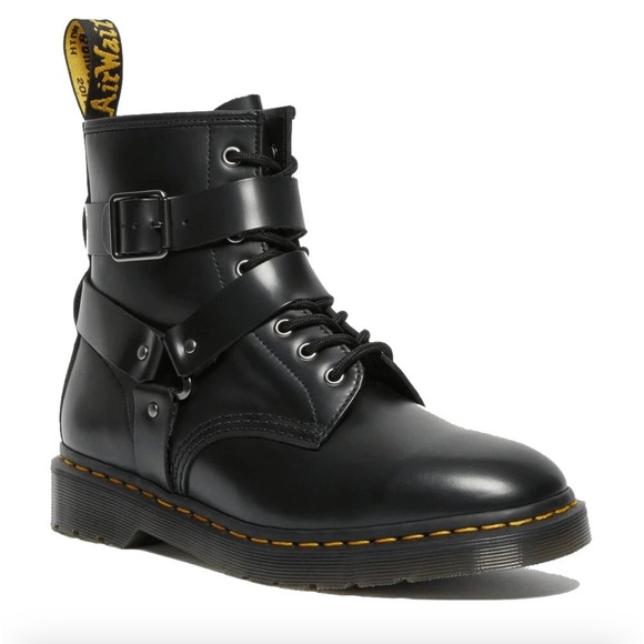 Dr. Martens Leather Harness Lace Up Boots - Picture 2 of 10